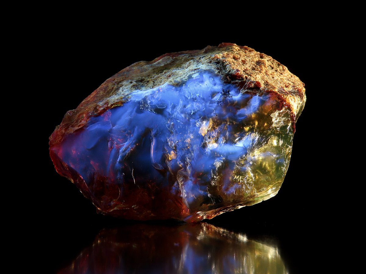 #鉱物アドベントカレンダー2025 
12/5
Blue Amber
Dominican Republic.
UV照射
炎のように青く美しい蛍光を見せるドミニカ産の琥珀、新宿紀伊國屋の東京サイエンスさんよりお迎え
表面の凹凸に沿って蛍光の強さが変化する様を捉えたお気に入りの写真
back numberの『ブルーアンバー』が聴きたくなる石