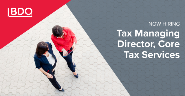 .<a href="/BDO_USA/">BDO USA</a> is in search of a Tax Managing Director, Core Tax Services. Bring your skills to the team and make an impact. Learn more: bdousa.com/3MkAJ4q