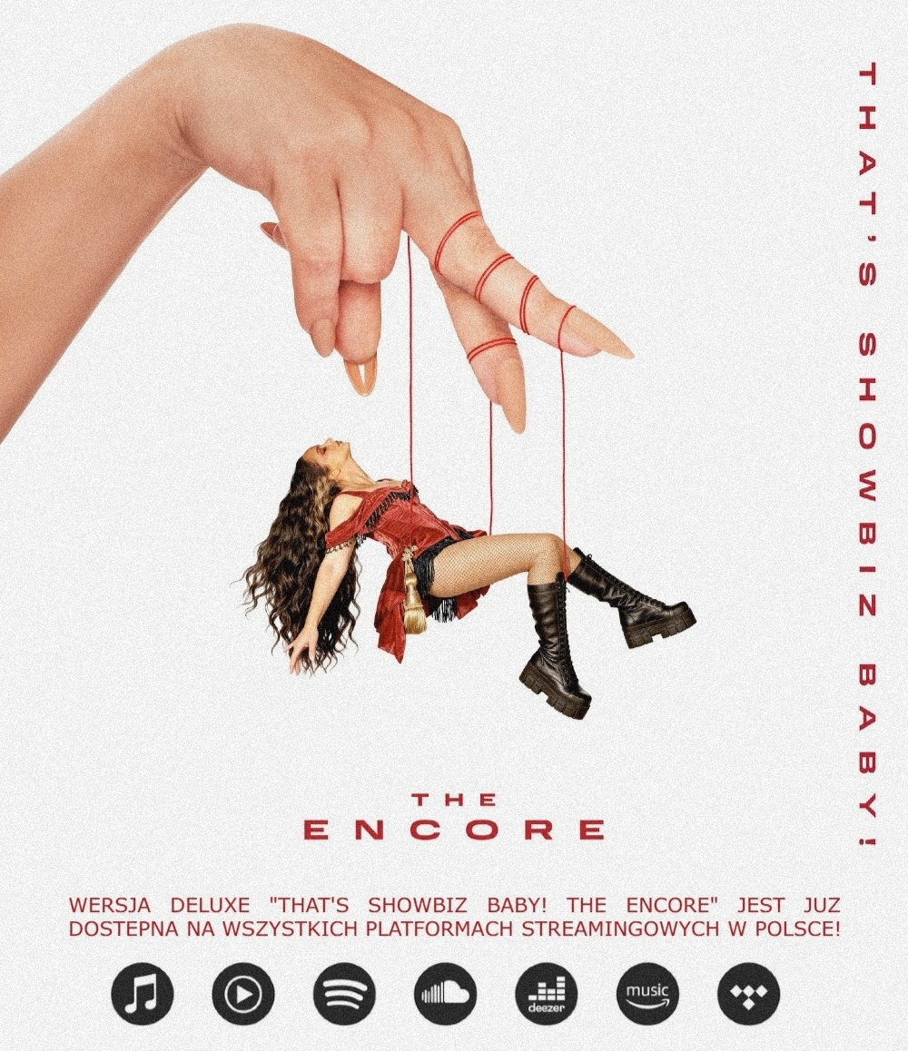 Wersja deluxe "THAT’S SHOWBIZ BABY! THE ENCORE" jest już dostępna na wszystkich platformach streamingowych w Polsce! 🌹🏹

📎: jade.me/THEENCORE