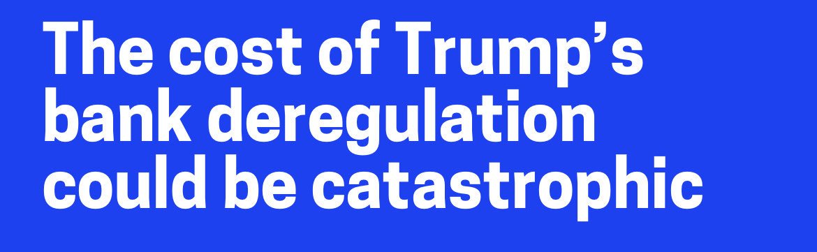 Trump is gutting Wall Street safeguards and firing the examiners that make sure megabanks aren’t scamming you or putting our economy at risk.

Trump will own the next financial crisis, but we’re all going to pay for it.