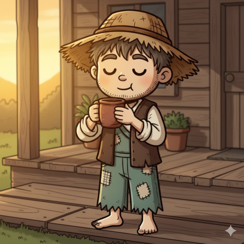 GM 🌾☀️   
Friday dawn. $Peasant steps out with tea in hand, steady breath, calm smile.