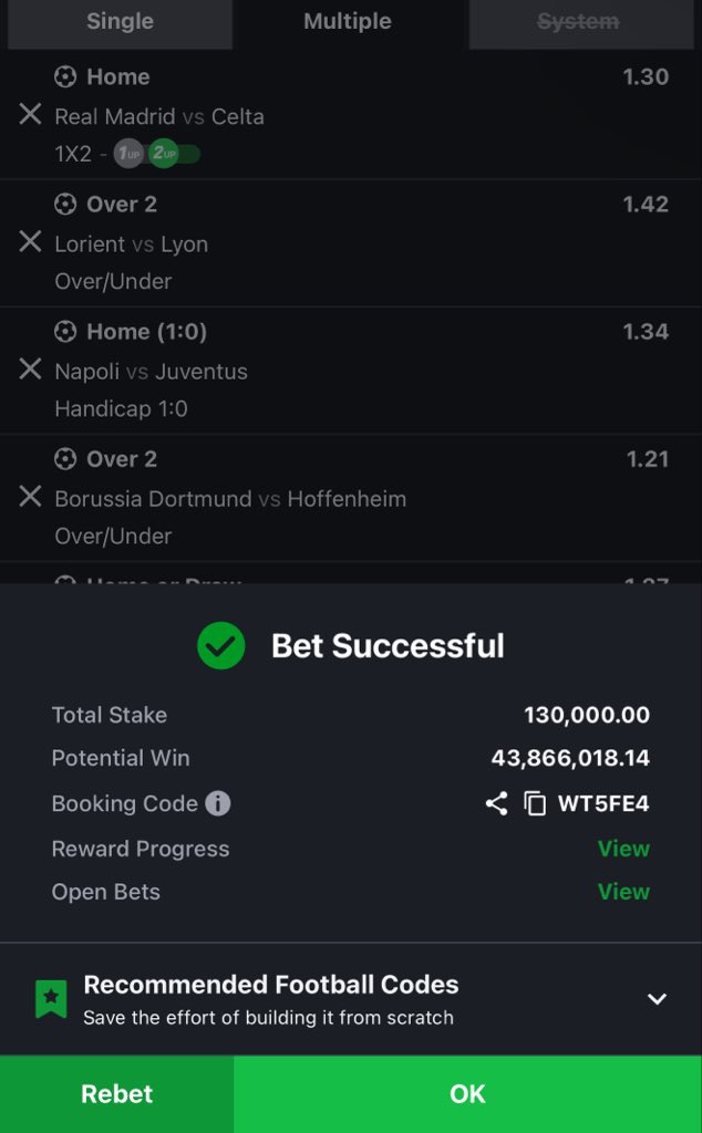Cashoutkingbet's tweet photo. WT5FE4 🏆🏆🏆💰💰💰
260 ODD 

Bet responsibly 

(3 days Long shot) 

Retweet to WIN https://t.co/Vf4uO9at1Q