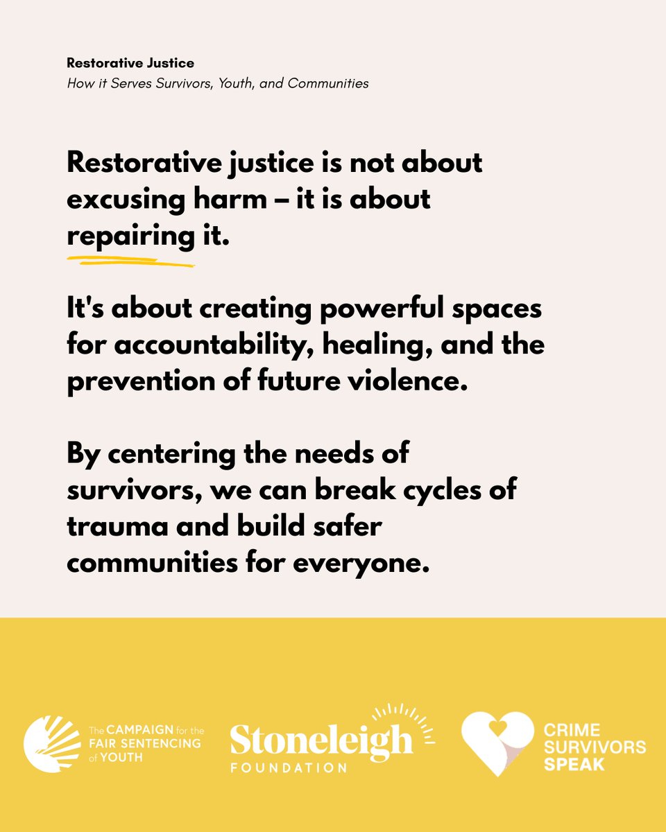 theCFSY's tweet photo. Listen to the full conversation hosted by @CSSJustice @theCFSY @StoneleighFdn here  https://t.co/QqeJD92Hxs https://t.co/awG5jA06Ue