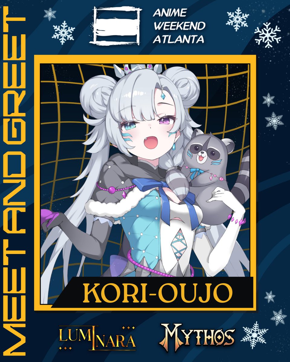 // AWA MEET &amp; GREET //

Special Guest <a href="/korioujo/">Kōri-Oujo🍧🦝| 🔜SUNLIGHT STAGE CONCERT</a> 

🗓️December 19th
🕐5PM EST
📍Luminara Booth  

Come meet our very own Kori!