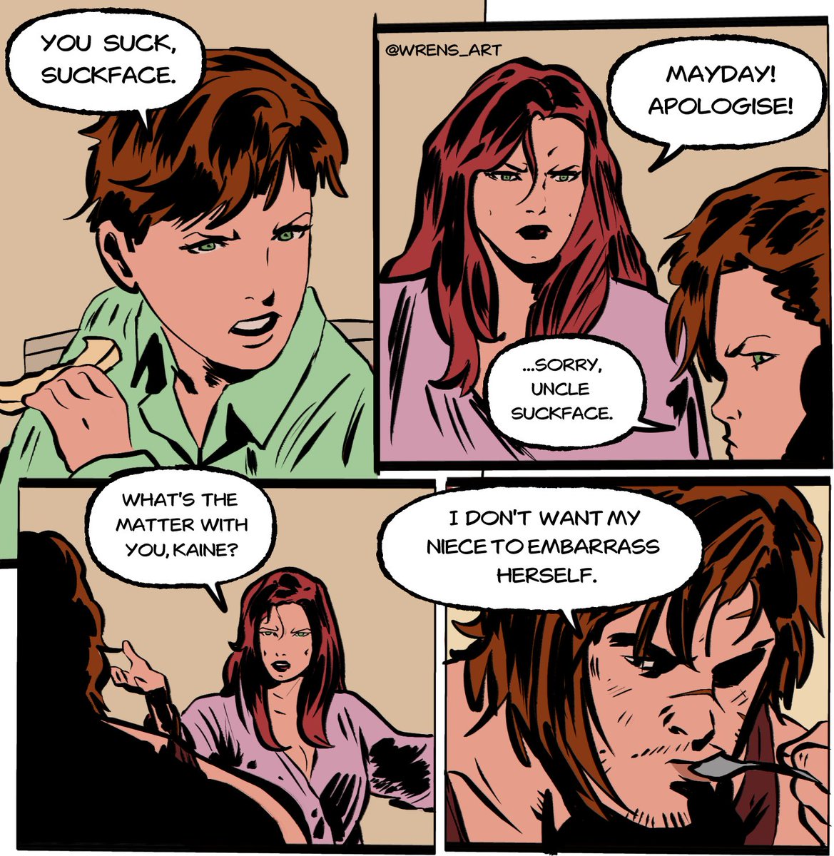 wrens_art's tweet image. Uncle and Niece bonding. #spiderman