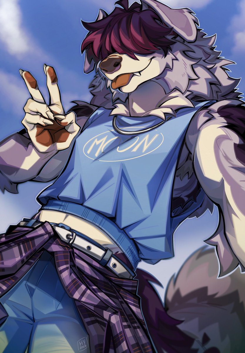 Halfbody for <a href="/mirogoatmon/">Moon 🌙</a> !! :3 💜💜