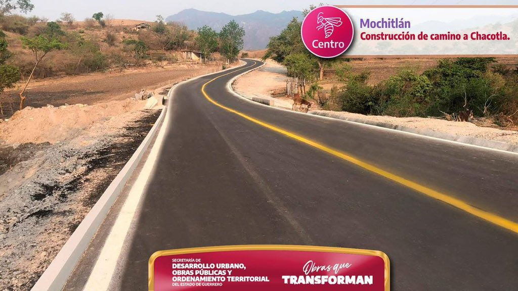 A través de la construcción del camino a Chacotla, en Mochitlán, seguimos impulsando #ObrasQueTransforman y una mayor movilidad segura y eficiente para quienes diariamente transitan por esta zona. Una ruta renovada que acerca servicios y oportunidades a las familias.