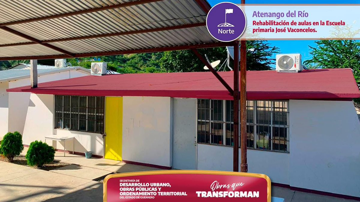 En Atenango del Río, la rehabilitación de aulas en la Escuela Primaria José Vasconcelos garantiza espacios dignos y funcionales para el aprendizaje de la niñez. Con #ObrasQueTransforman, el Gobierno del Estado trabaja por una educación de calidad que fortalezca el desarrollo