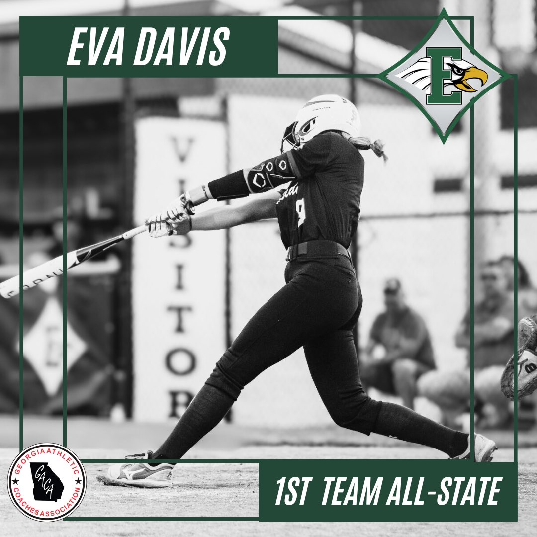 softballeagles's tweet photo. 🎉 Congratulations to our SENIOR @EvaDavis09 on being selected to the @GACASoftball AAAA All-State 1st Team‼️

🟢 #WEbleedGREEN https://t.co/FQrFREj7ub