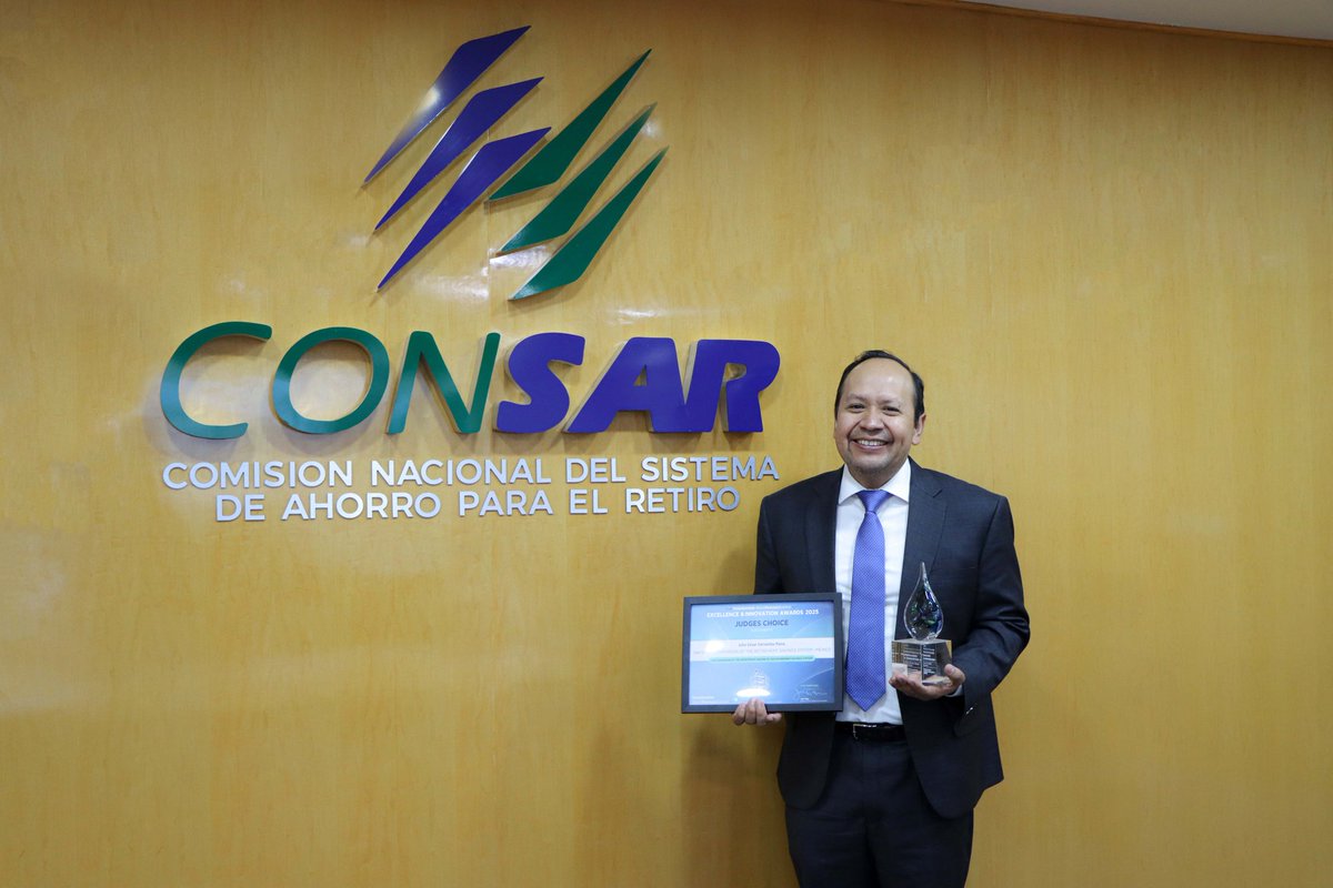 #CONSAR fue reconocida por <a href="/pensionsnews/">Pensions & Investments</a>, especializada en investigación, análisis de inversiones institucionales y fondos de pensiones, con el Judges Choice Award de los Excellence &amp; Innovation Awards 2025 por la iniciativa “Ampliación del régimen de inversión del SAR”. 🧵(1/3)