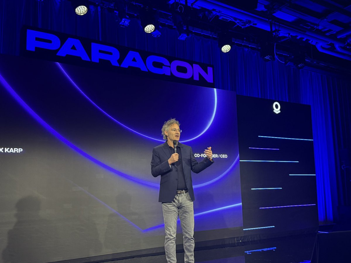$PLTR

At Palantir’s End of Year Event, Paragon!

CEO Alex Karp:

“The radical idea that Palantir believed in is that we would carry the burden of value creation. We would only get paid if our product actually transformed your business. That radical idea ended up working.”