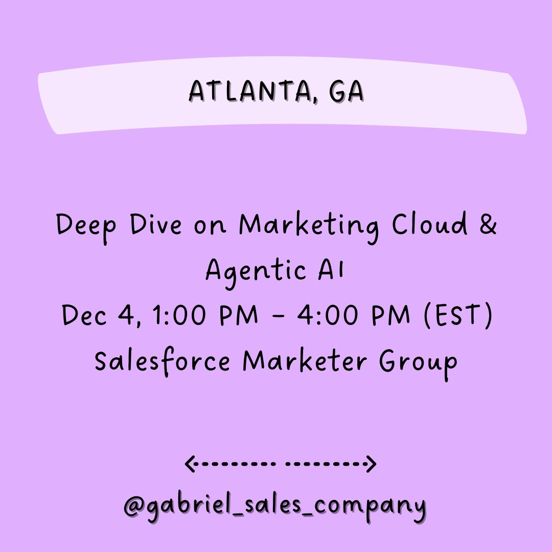 GS_Social's tweet image. Discover the power of the Salesforce platform with free networking and educational resources!

Join meetups and virtual events—local, and global. 

Register at trailblazer.me

DM for help! @CarolSpringer

#Salesforce #TrailblazerCommunity #SalesforceEvents