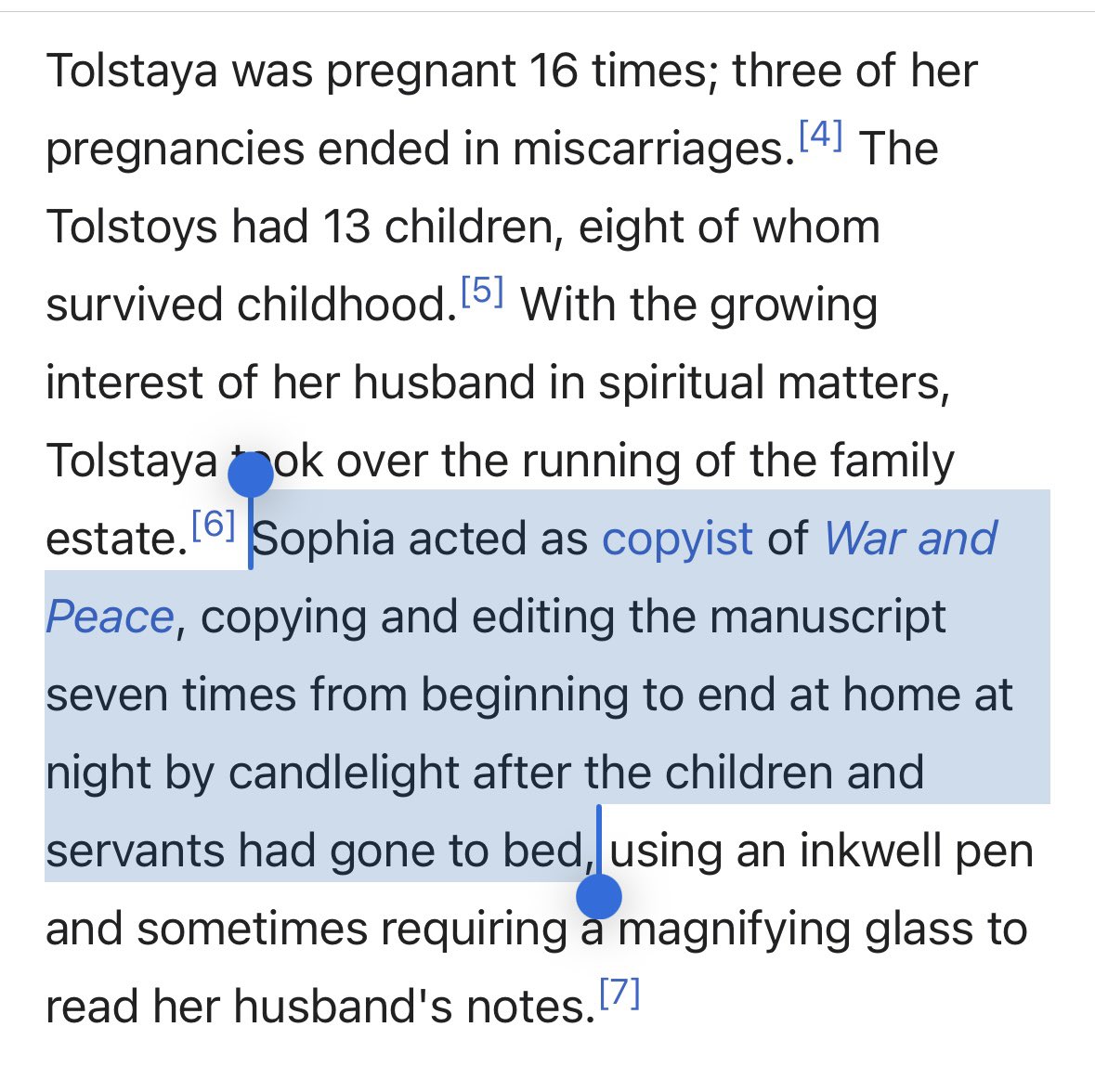 <a href="/collectortreas1/">Tasha 🔆</a> There was a tweet last week about Sophia Tolstaya (1844-1919), Leo Tolstoy’s wife

“I can do nothing to make him happy, because I'm pregnant. It's a cruel truth that a wife only discovers whether her husband really loves her when she is pregnant.”

Tolstoy only wantesSex
