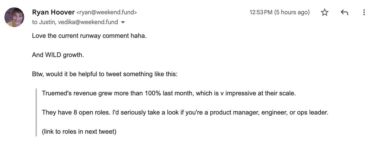 rrhoover's tweet image. You should join Truemed :)