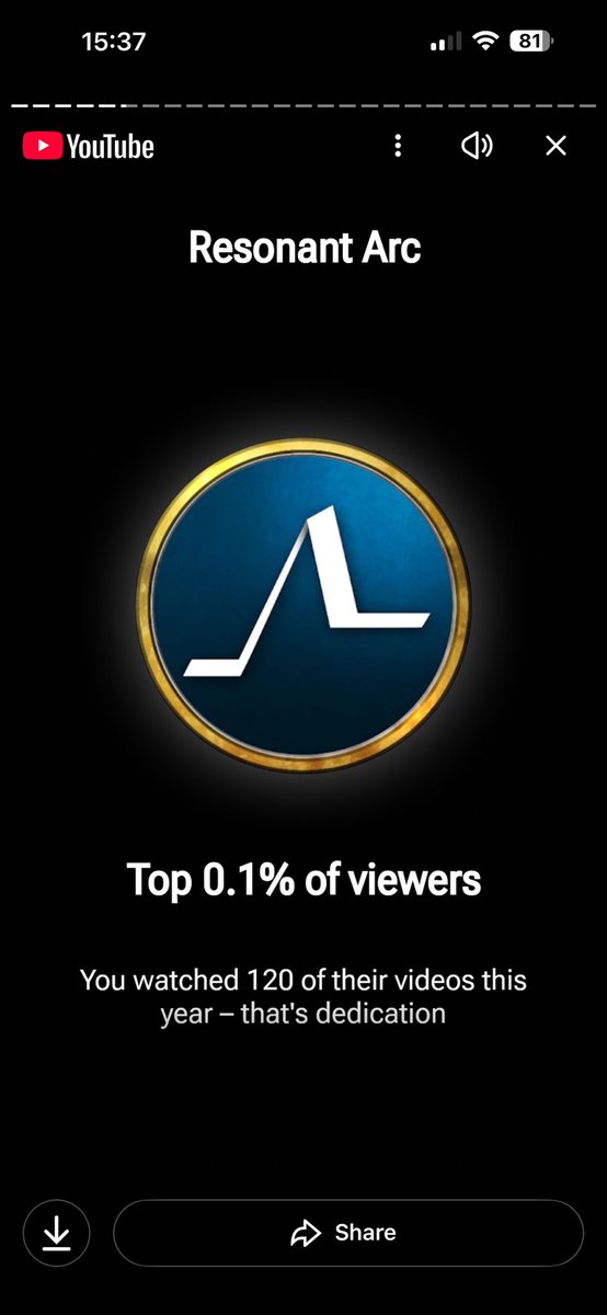 The great <a href="/resonantarc/">Resonant Arc</a>, the only channel I’ve stuck with for years and years at this point. Great guys, here’s to 2026! 🥳