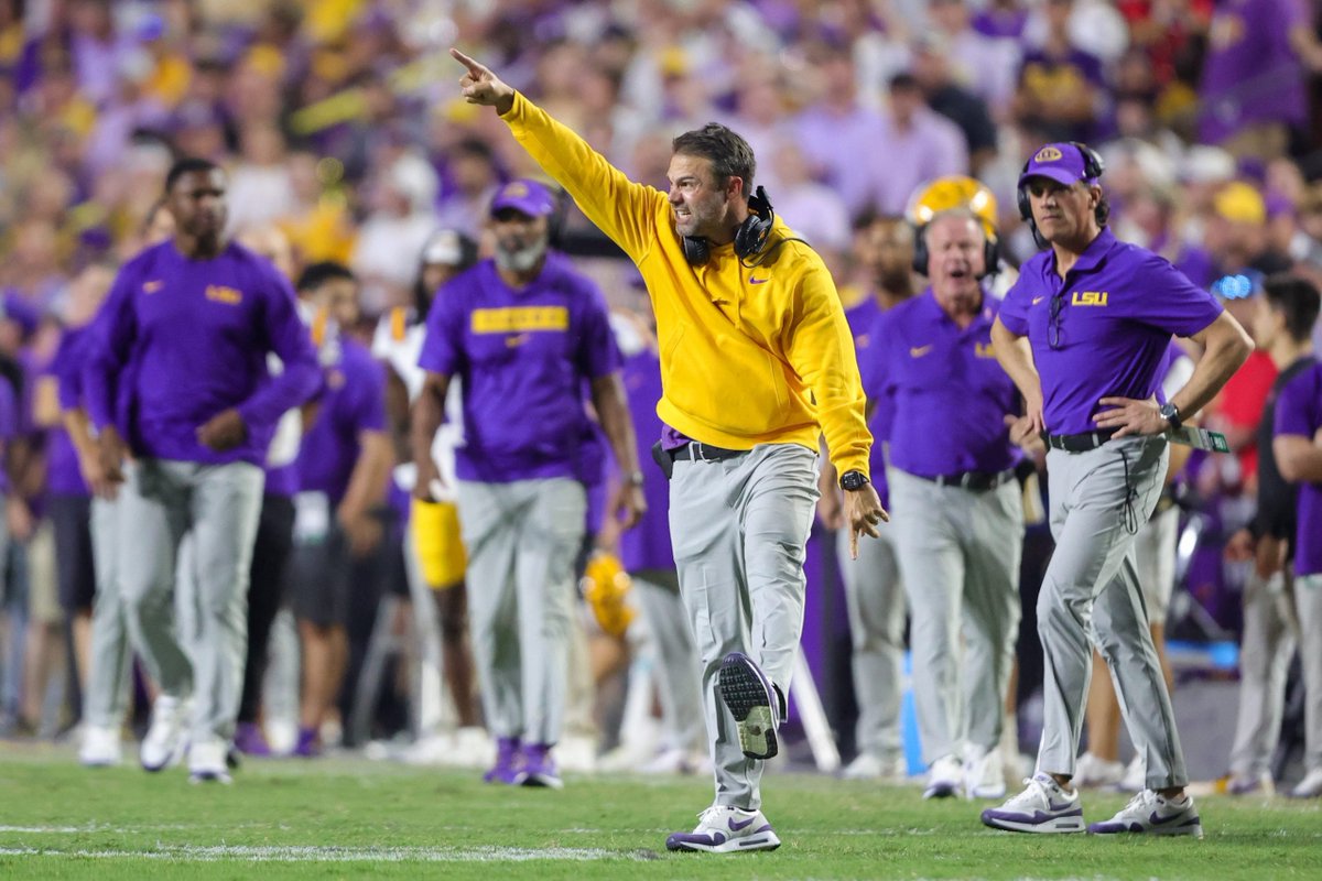 twosuh's tweet photo. I can’t even blame him for wanting to elevate his coaching career and being handed the keys to his alma mater. Thank you for restoring the feeling LSU has been missing for years Coach. https://t.co/2NsVBQP8lN