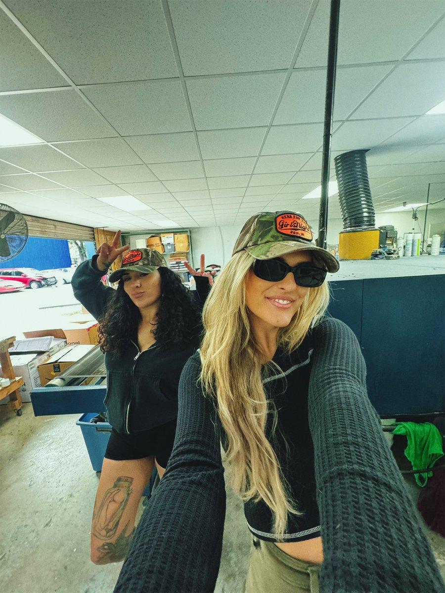 just picked up the first batch of “girls night” hats can’t wait to launch on monday!!