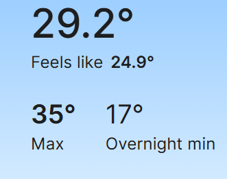 It's SUMMER in The Berra now ... damn it. 10:39 am!