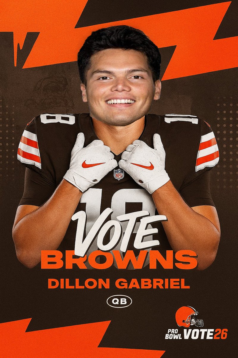 ellisnd02's tweet photo. QB1 for the #Browns, QB1 for the Pro Bowl. Let's send Dillon back to the West Coast ➡️ #ProBowlVote📷 

RT to #ProBowlVote📷 Dillon Gabriel https://t.co/TmNdLU2IQd
