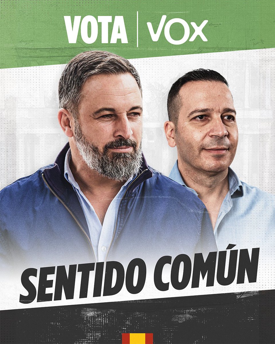 VOXpEspana's tweet photo. 🔴 El próximo 21 de diciembre, frente al bipartidismo corrupto:

VOTA SENTIDO COMÚN, VOTA VOX.

DIFUNDE si apoyas a VOX. 🇪🇸 https://t.co/pP3oDIFMk8
