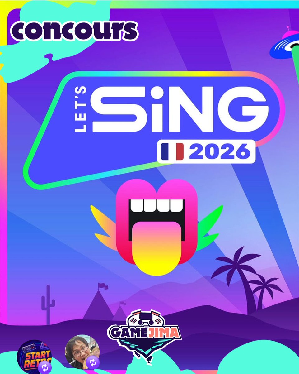 Clé PS5 Let’s Sing 2026 (Platinium - 12 mois de VIP Pass inclus) à gagner !

TAS le 21/12 sur Discord
👉Liker le post
👉Suivre <a href="/gamejima/">gamejima</a> 
👉Suivre <a href="/plaion_fr/">PLAION France 🎮</a> 
👉Commenter sur Discord -> giveaway 
discord.gg/hF9VJ2fKm7

#jeuconcours #giveaway #jeuPS5gagner #letssing2026