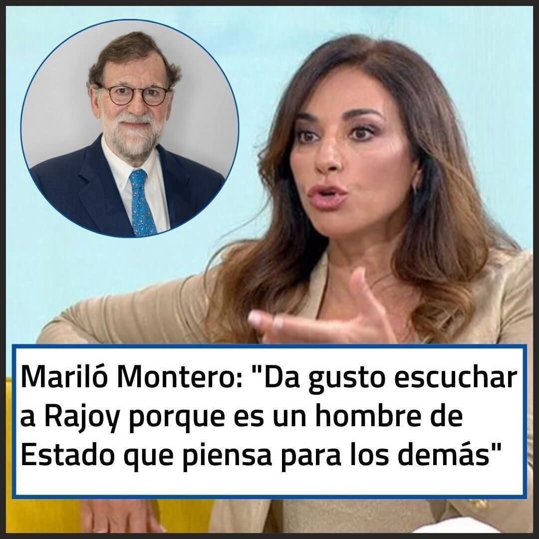 Lo que tiene mezclar medicamentos... Un hombre de Estado... Corrupto hasta la médula.. Rodeado de corruptos.. Maleantes.. Claro que se puede esperar de una que decia que oler limones previene  el cáncer.. Rajoy es un mangante que lo echaron por mangante.. Estado dice la brevaloca