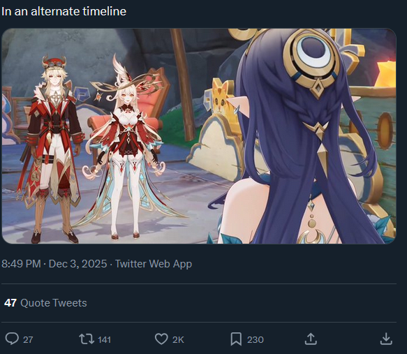 genshin m/f fans when creating a woman's husband: okay now imagine someone who looks like her biological brother.....