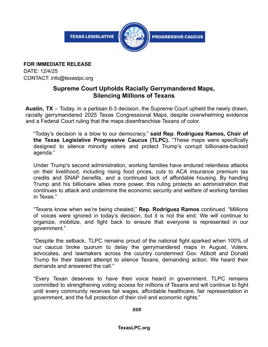 Texas Legislative Progressive Caucus tweet media