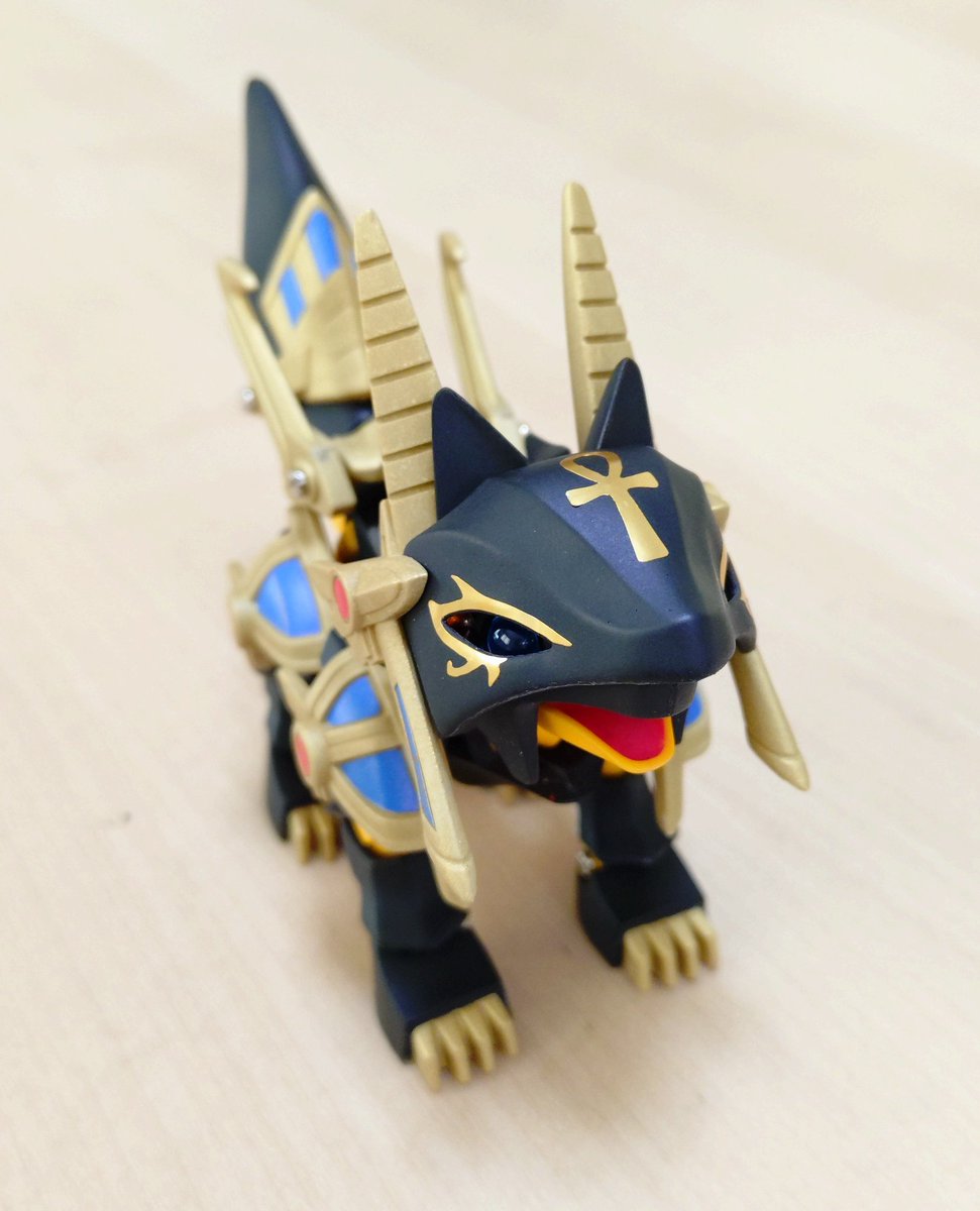 アニマネッツのオオカミ型アヌビスさん､やっと完成〜ヽ(=´▽`=)ﾉ 着脱