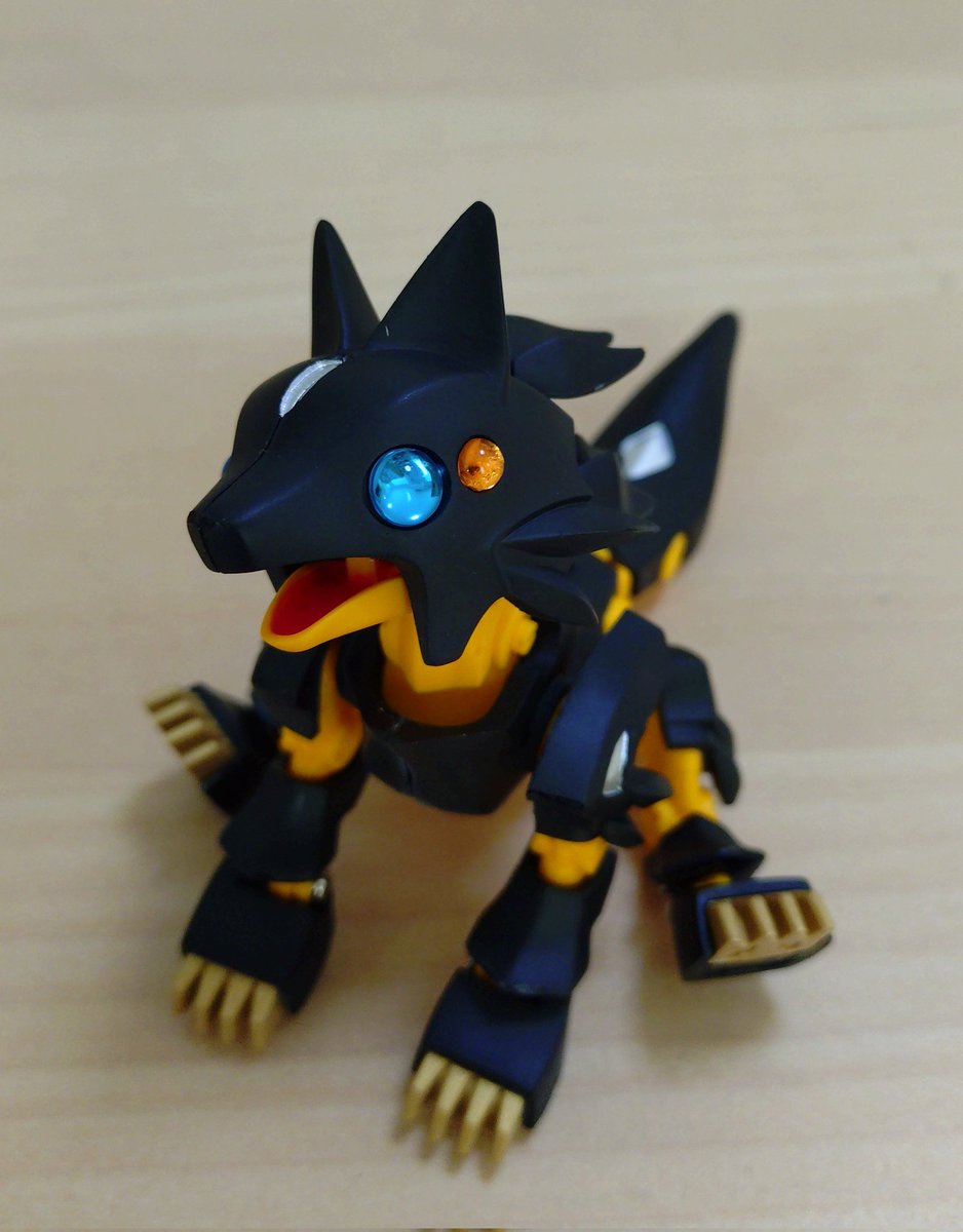 アニマネッツのオオカミ型アヌビスさん､やっと完成〜ヽ(=´▽`=)ﾉ 着脱