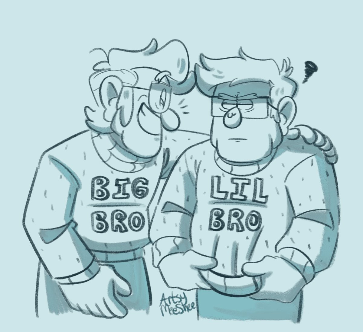 artsymeeshee's tweet image. Been a while since I’ve drawn them in their big bro lil bro sweaters
#GravityFalls #gravityfallsfanart