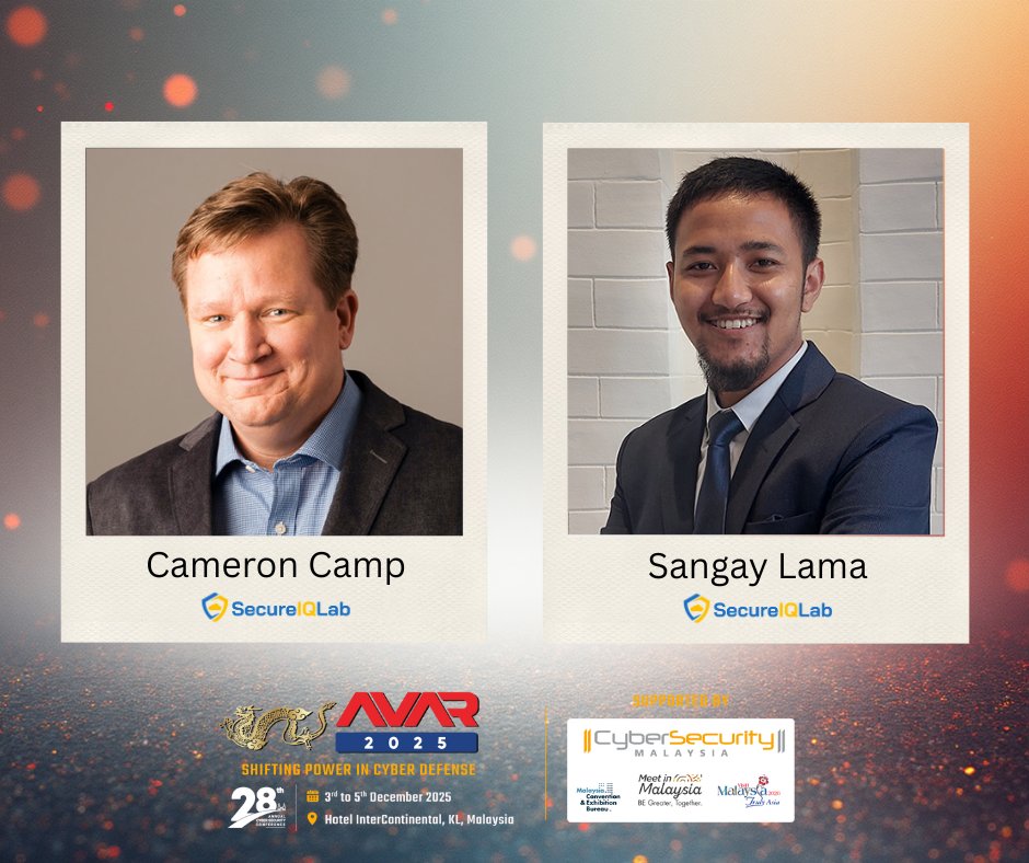 Attending #AVAR2025? Don't miss "When Firewalls Go Blind."

We explore how custom tools and AI agents are dismantling traditional DPI. Real data, pragmatic solutions.

🗣️ Sangay Lama &amp; Cameron Camp
⏰ Friday, Dec 5, 14:40

Details: f.mtr.cool/znccjmqwgu

#InfoSec #AI