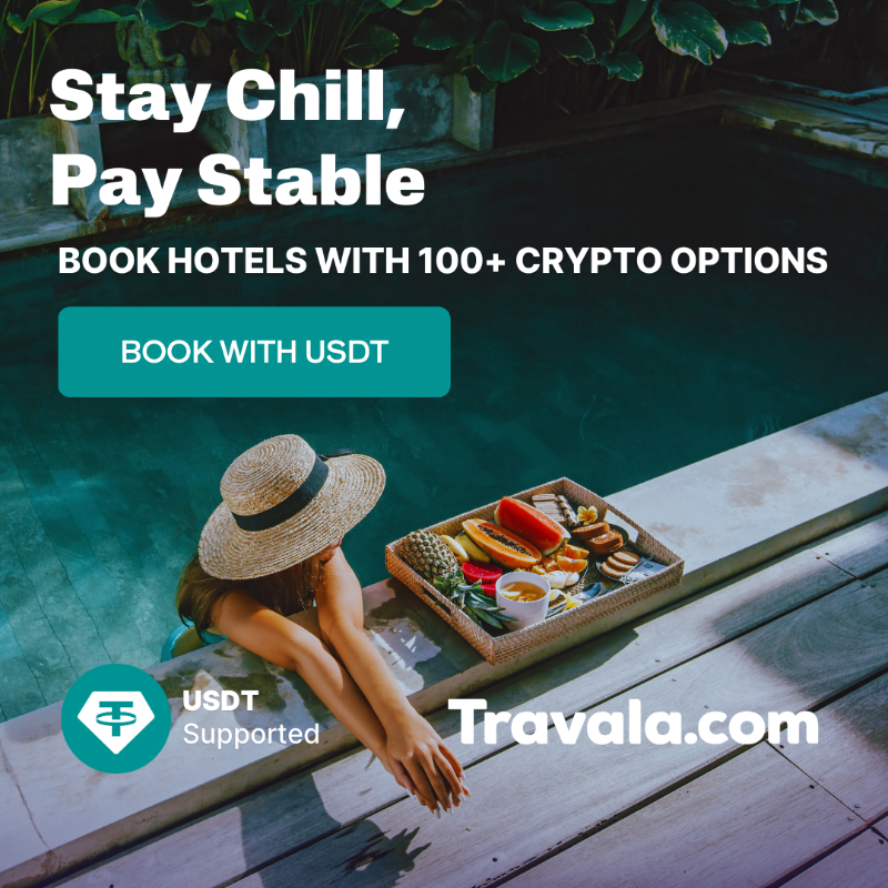 travalacom's tweet photo. Book with crypto on 3M+ hotels, flights &amp; activities worldwide | wallet ➡️ wallet