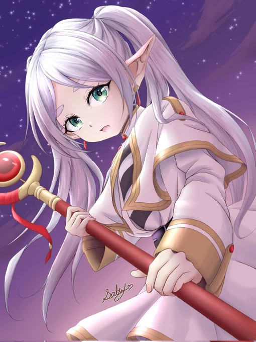 #今年もあと1ヶ月になりましたが画力がどうなったか見てみましょう ←1月 12月→ 毛先くるんくるんを意識した1年でした 細い線でも描けるようになってきた