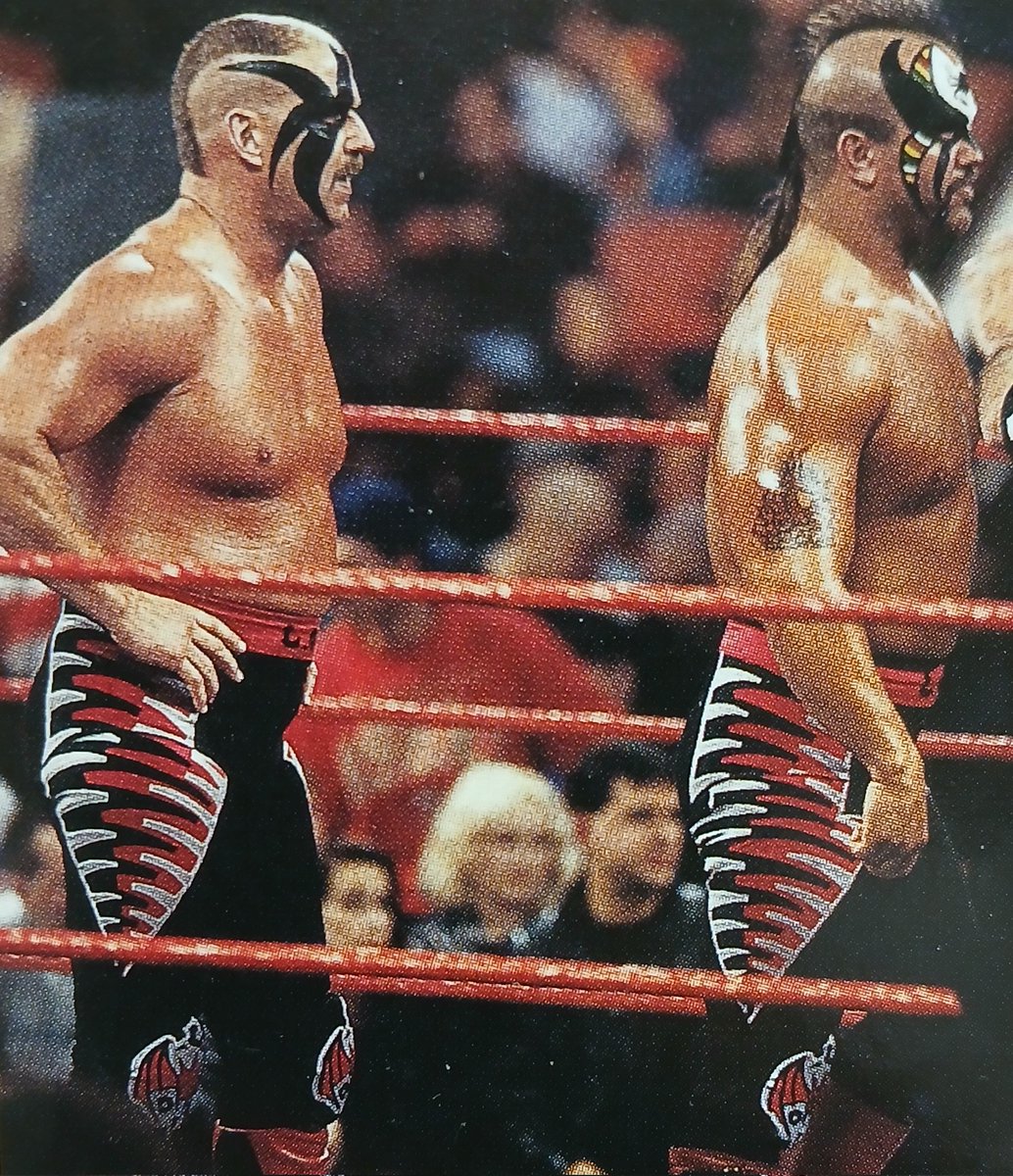 WrestlingIsKing's tweet image. Hawk and Animal,The Road Warriors,still as formidable as ever back in 1997