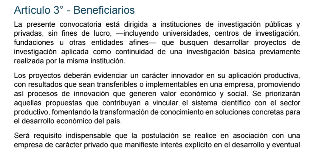 Dos años sin un plan. Ahora confirman oficialmente un único instrumento de financiamiento de proyectos científicos (IAC) pero es para "investigación aplicada" en asociación con una empresa. 

No existe más el financiamiento público de proyectos científicos en Argentina. Fin.