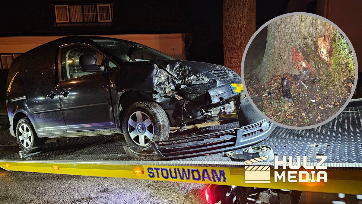 Flinke schade na ongeluk in Nunspeet, politie zoekt bestuurder