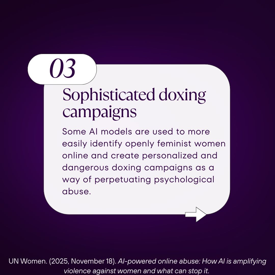 This year's #16DaysofActivism against gender-based violence is a call for a world in which digital spaces are safe for women and girls. According to UN Women, 16-58% of women and girls face digital violence. 
This year, remember that there is #NoExcuse for online abuse.
