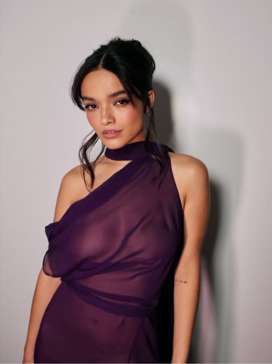 rachel zegler purple dress 2025 really is the year of the sheer dress, isn't it?  Rachel Zegler  stunned in this peek-a-boo plum dress by LaQuan Smith for NYMag's Culturati  Cocktail Party.  (: Getty Images)