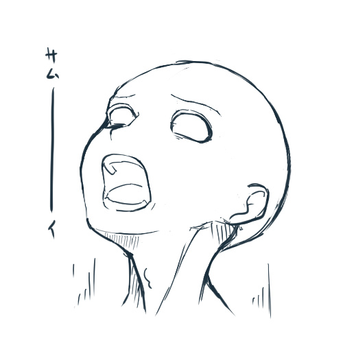 少し前流行った煽り顔練習を… 