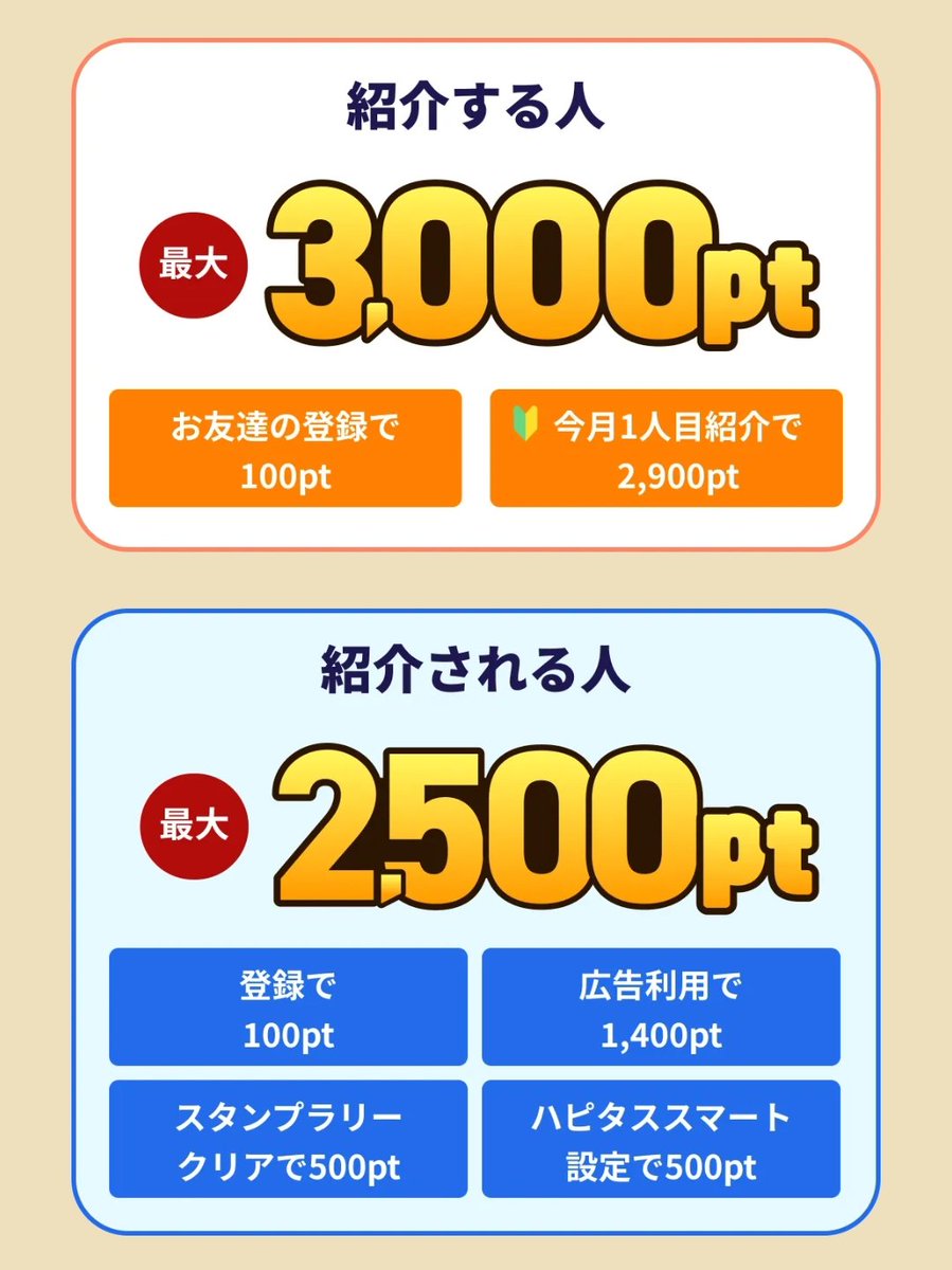 誰も教えてくれないお友達紹介だけで稼げるアプリ2つ紹介

❶TikTokLiteのお宝QR祭
QRスキャンだけで最大8,580円即時ポイント付与
lite.tiktok.com/t/ZSHTnWQQ1adY…

❷ハピタス
5,000pt以上貯めると最大2,500pt
ダウン報酬外広告無し
hapitas.jp/register/?i=23…
#いいねした人フォローする
PayPay ポイ活