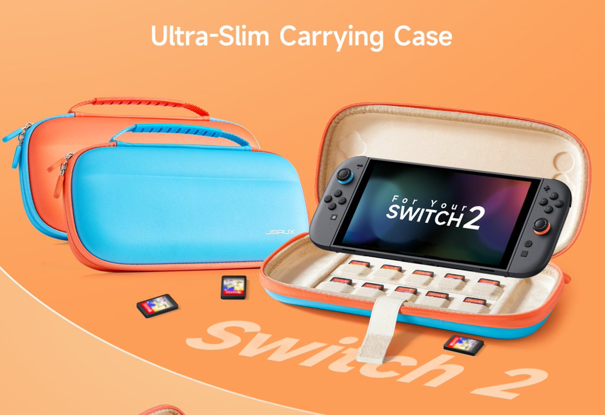 JSAUX Slim Carrying Case for Nintendo Switch 2 is $11.96 on Amazon