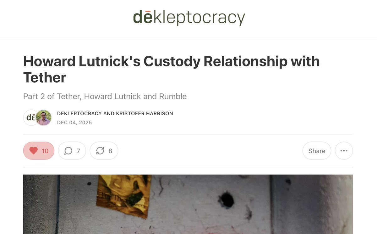 Howard Lutnick, Tether, Justin Sun, Rumble… what could go wrong?
dekleptocracy.substack.com/p/howard-lutni…