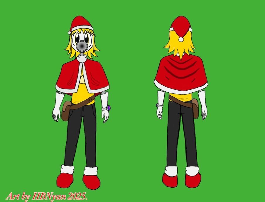 bumpernyan's tweet photo. Bonus: here’s the front and back side of Yellow’s Xmas outfit. He got that unique style of Christmas. Phungus and the others are next.
#BumperMonsters #OC #Christmas #digitalart #illustration #cooloc #sketchbook #バンパーブロック https://t.co/Znj56ScRS9