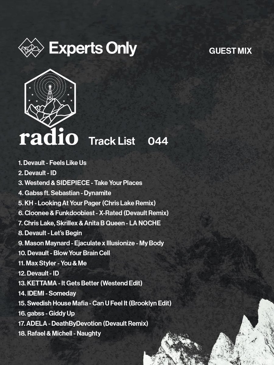 expertsonly's tweet image. 2025: THE YEAR OF DEVAULT

Listen to all these tracks + more as @devaultmusic takes over EO Radio Ep. 44 🔥 lnk.to/ExpertsOnly