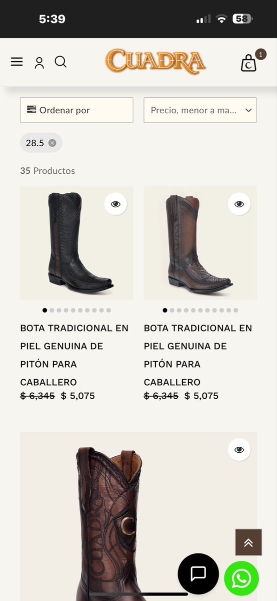AldazMike's tweet photo. @Profeco Ayuda con la empresa “cuadra” compré unas botas hace 20 días y me llegó un mensaje que no tienen el producto ni lo pueden conseguir, me dan una tarjeta digital con el saldo , las botas siguen publicadas pero más caras , ayuda por favor! https://t.co/28dV6DLXi9
