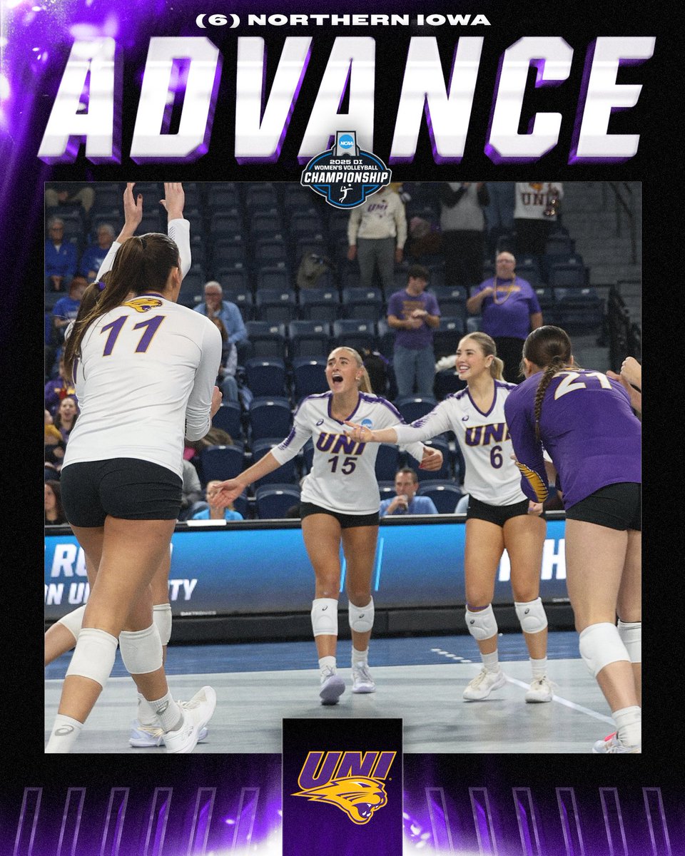 REVERSE SWEEPING TO THE SECOND ROUND 🤩

(6) <a href="/UNIVolleyball/">UNI Volleyball</a> defeats Utah, 3-2, to advance to the second round!

#NCAAWVB