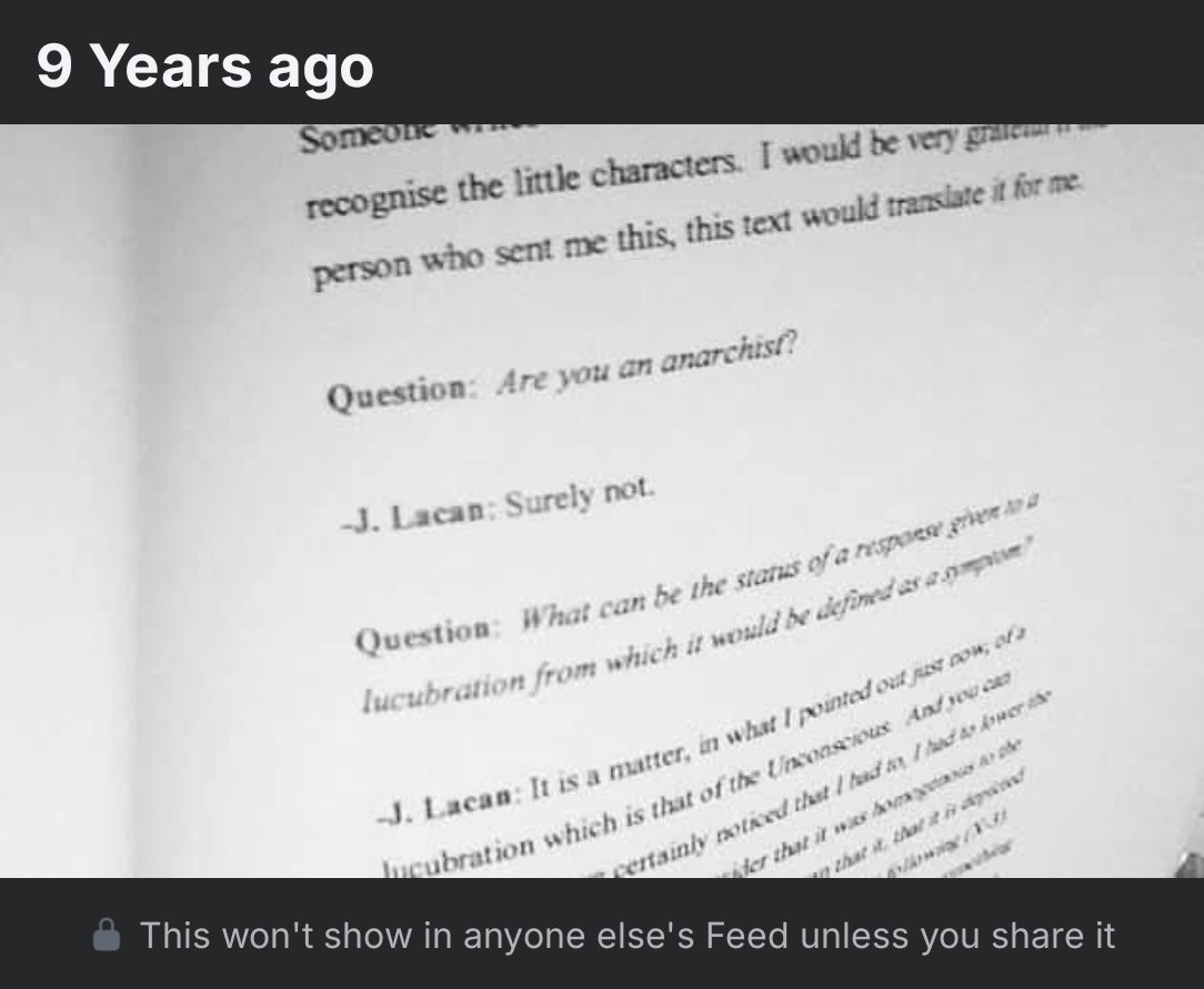 0x_exitnode's tweet image. facebook memories reminding me why Lacan is unsavory most of the time