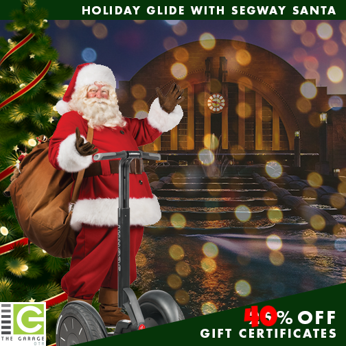 TheGarageOTR's tweet photo. 40% OFF Segway Guided Tours &amp; eBike Rentals - https://t.co/zZDgufBznU  Segway Tours &amp; eBike Rentals are 40% OFF for the Holidays.  Use promo code "HOLIDAY25" online or by phone to receive 40% OFF every Segway Tour or eBike rental gift certificate you purchase. https://t.co/R3sS0hHWPa
