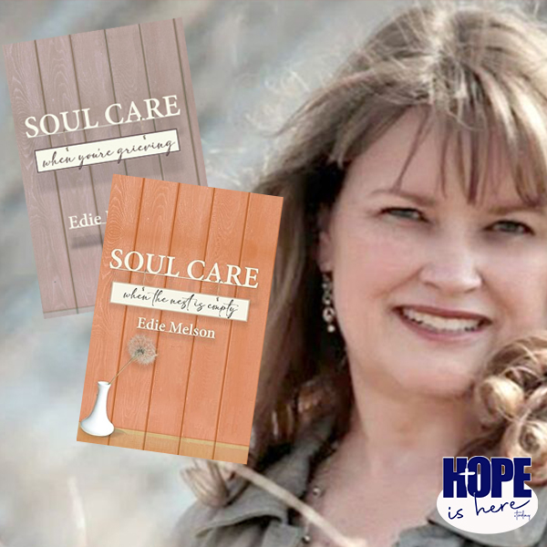 Soul Care with Edie Melson 
Link: hopeishere.podbean.com/e/soul-care-wi… 

Grief is difficult. We all experience it—and we experience it differently. But what if you could break down some of the barriers created by grief? Join author Edie Melson as she shares her story of grief.